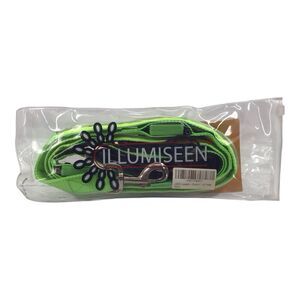 Illumiseen LED Lighted Dog Leash 6ft Green Rechargeable High Visibility
